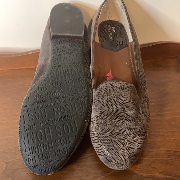 Bos Hommerson Brown Loafer Sz 9.5 snakeskin print - Picture 4 of 4